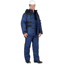 Куртка "Беркут" дл., синяя с черным и СОП 50 мм тк.Оксфорд