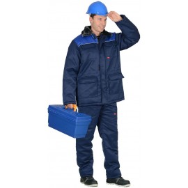 Костюм "Рост-Гретта" куртка, брюки, синий с васильковым
